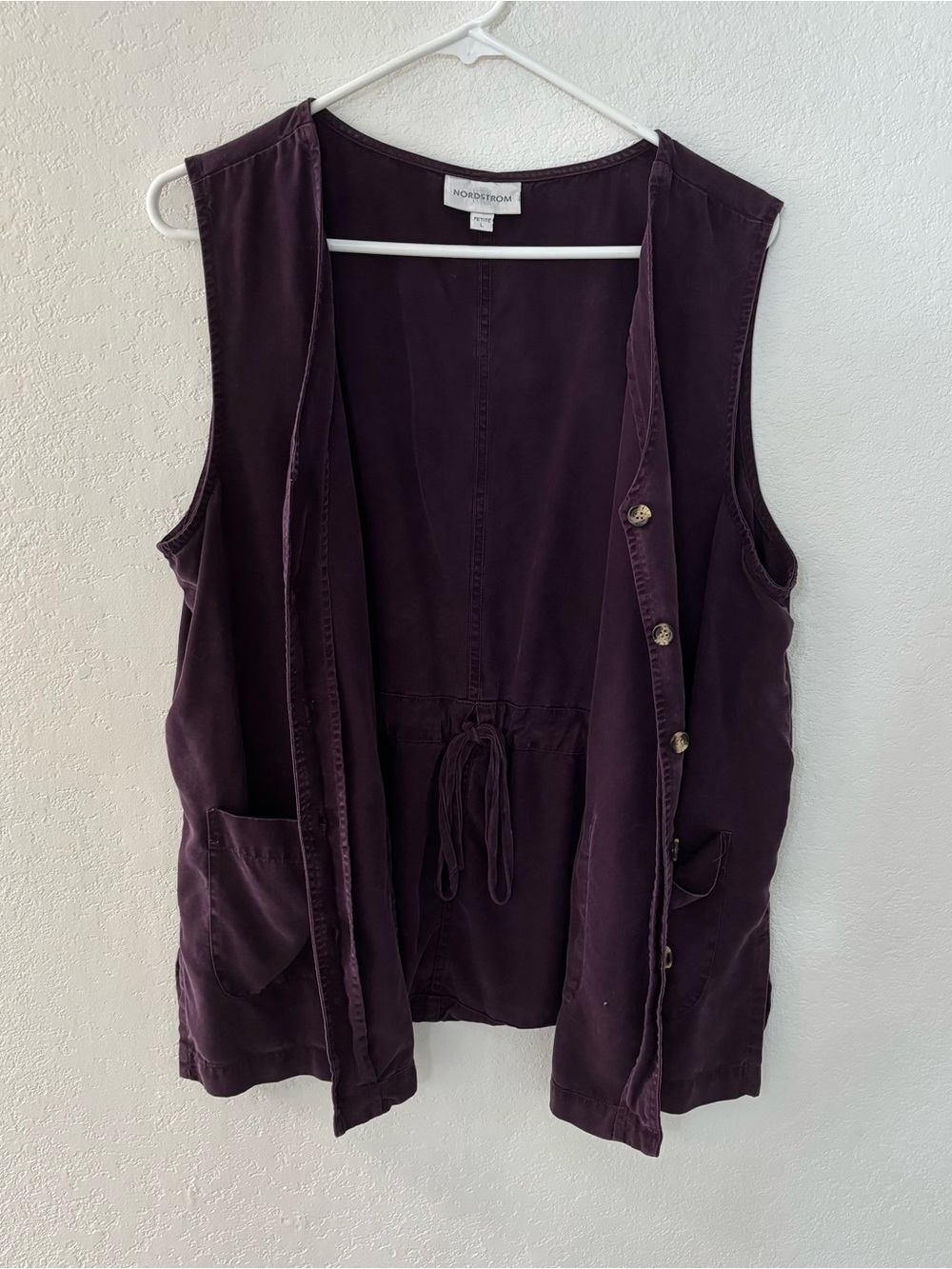 Nordstrom Sleeveless Plum Button Top - Picture 3 of 3